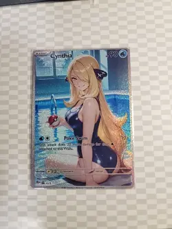 Cynthia Custom Sexy Anime Waifu Pokemon Trainer Card Swimsuit - Image 1