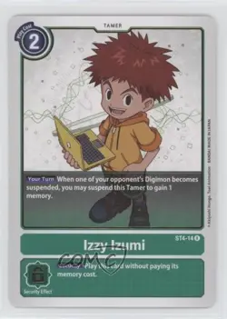 2021 Digimon Card Game - Starter Deck Giga Green Rare Izzy Izumi #ST4-14 02l5 - Image 1