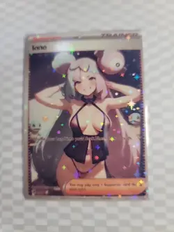 Iono Custom Anime Sexy Waifu Card DIY Pokemon Trainer Glow In The Dark - Image 1