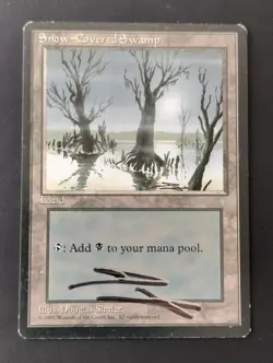 MTG Snow Covered Swamp Signed Doug Shuler - Image 1