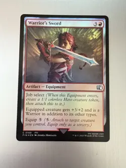 Warrior’s Sword - 0169 - Magic: Final Fantasy MTG - Common - FOIL - FFI - Image 1