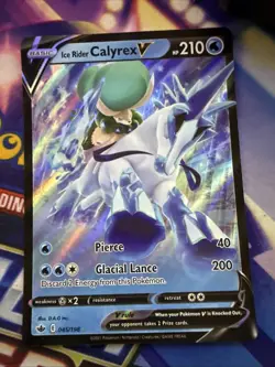 Pokemon Black Star Promo Ice Rider Calyrex V SWSH130 NM - Image 1