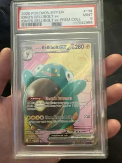 2025 POKEMON SVP EN-SV BLACK STAR PROMO #194 IONO'S BELLIBOLT EX PSA 9 MINT - Image 1