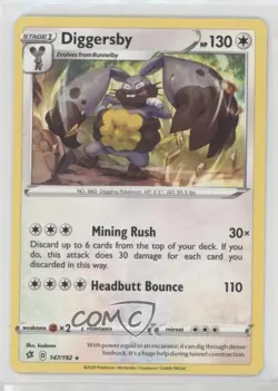 Diggersby Pokemon Sword & Shield Rebel Clash #147 09o4 - Image 1