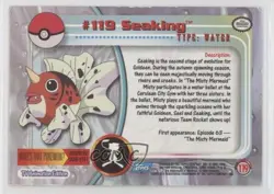 Seaking Silver Foil Topps Pokemon TV Animation Edition Series 3 #119 2000 11r1 - Image 2