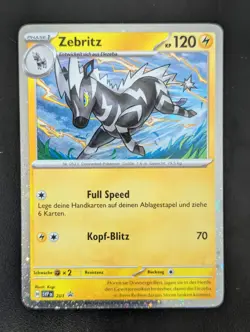 Pokemon Zebritz Deutsch HOLO SVP DE 201 Promo NM - Image 1