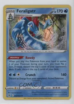 Feraligatr Holo Pokemon Sword & Shield Fusion Strike #057 0d7t - Image 1