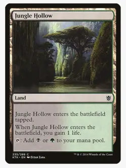 Jungle Hollow #235 Khans of Tarkir Land Card In Protective Sleeve NM - Image 1