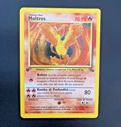 Pokemon Card Moltres Holo 1a EDIZIONE 12/62 Fossil ITA italiano played PL - Image 1