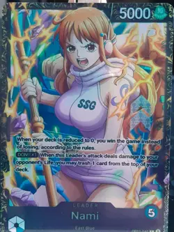 Nami Custom OP03-040 L Eng One Piece Card Games OPTCG Holo - Image 1