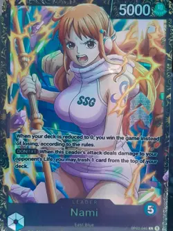 Nami Custom OP03-040 L Eng One Piece Card Games OPTCG Holo - Image 2