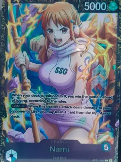 Nami Custom OP03-040 L Eng One Piece Card Games OPTCG Holo - Image 3