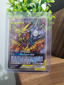 Hidden Fates Pokemon Card Alt Art - Moltres & Zapdos & Articuno GX SM210 Promo - Image 1
