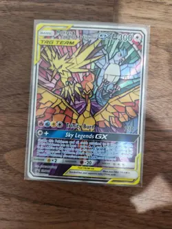 Hidden Fates Pokemon Card Alt Art - Moltres & Zapdos & Articuno GX SM210 Promo - Image 2