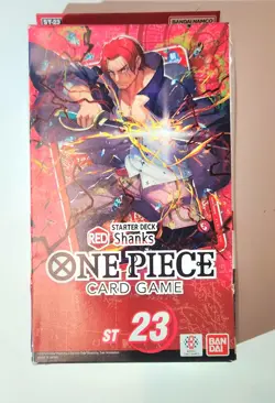 One Piece Red Starter Deck 23 Shanks ST-23 OP-11 Booster Included Card Game - Image 1