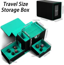 Trading Card Deck Box, Multi-functional Card and Dice Organizer Box, Fits 120+ S - Image 3