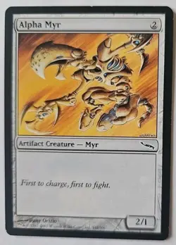 MTG Magic The Gathering Card Alpha Myr Artifact Creature Myr White Mirrodin - Image 1