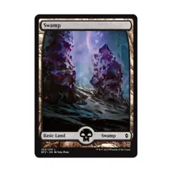 WOTC MTG Battle for Zendikar Swamp #263 (Expanded Border) (C) (Foil) EX+ - Image 1
