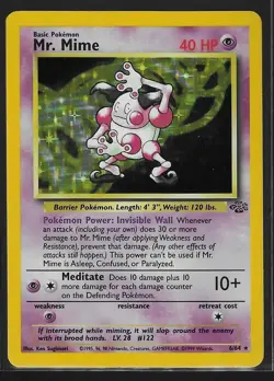 Pokemon TCG Mr. Mime Holo 6/64 Jungle Set Holo Rare Nm - Image 1
