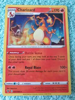 CHARIZARD 025/185 HOLO & REGULAR VERSIONS VIVID VOLTAGE POKEMON CARDS - Image 2