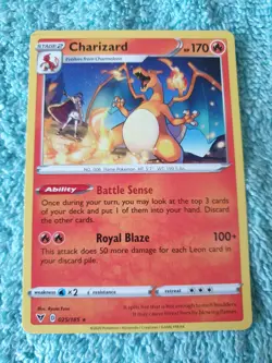 CHARIZARD 025/185 HOLO & REGULAR VERSIONS VIVID VOLTAGE POKEMON CARDS - Image 4