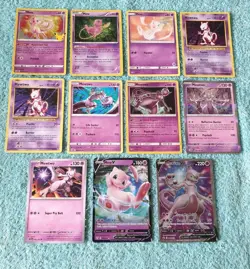 MEW & MEWTWO BUNDLE OF POKEMON CARDS - Image 1