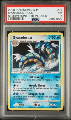 Gyarados - 2008 Pokemon Diamond and Pearl - Stormfront Cosmos Holo Rare - PSA 7 - Image 2
