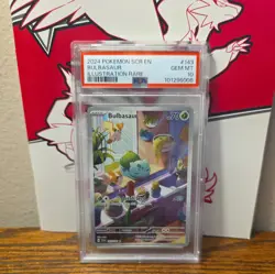 2024 POKEMON SCR EN-STELLAR CROWN ILLUSTRATION RARE #143 BULBASAUR PSA 10 - Image 1