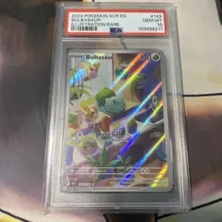 2024 POKEMON SCR EN-STELLAR CROWN ILLUSTRATION RARE #143 BULBASAUR PSA 10 - Image 1