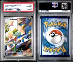 2024 POKEMON SCR EN-STELLAR CROWN ILLUSTRATION RARE #143 BULBASAUR PSA 10 - Image 2