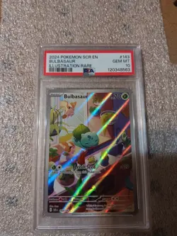 2024 POKEMON SCR EN-STELLAR CROWN ILLUSTRATION RARE #143 BULBASAUR PSA 10 - Image 2