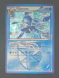 Pokémon Card Glaceon 23/116 Holo Plasma Freeze - Moderately Played - Image 1