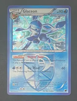 Pokémon Card Glaceon 23/116 Holo Plasma Freeze - Moderately Played - Image 3