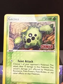 Pokemon Card Cacnea 46/108 Reverse Holo EX Power Keepers STAMPED Played - Image 2