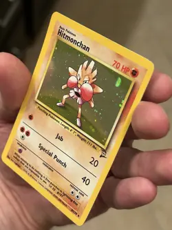 Pokemon TCG Hitmonchan Base Set 2 Holo Card 7/102 Vintage NEAR MINT or Better - Image 4