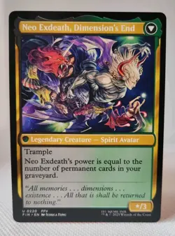 MTG - Exdeath, Void Warlock Neo Exdeath, Dimension's End - FIN - NMINT #0220 - Image 2