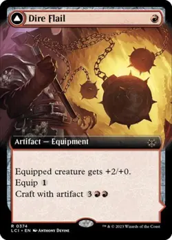 Dire Flail (Extended Art) - Near Mint MTG The Lost Caverns of Ixalan - Image 1