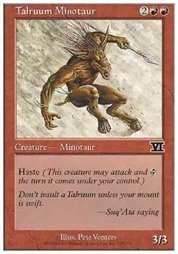Talruum Minotaur - Light Play MTG Classic 6th Edition - Image 1