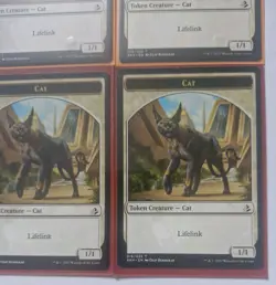 4x Cat Token 016/025 Magic The Gathering TCG MTG Amonkhet Mint/NM Playset - Image 5