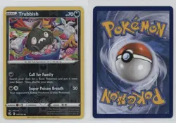 Trubbish Reverse Foil Pokemon Sword & Shield Fusion Strike #168 0d7t - Image 3