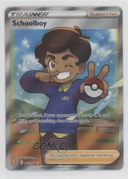 Schoolboy Ultra Rare Pokemon Sword & Shield Fusion Strike #261 0cv - Image 1