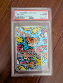 2024 POKEMON TWM EN-TWILIGHT MASQUERADE ILLUSTRATION RARE #186 TATSUGIRI PSA 10 - Image 1