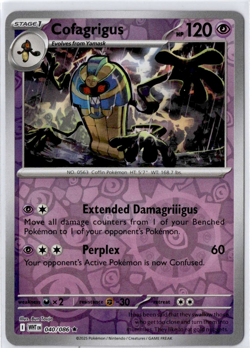 Cofagrigus - 040/086 - Reverse Holo - Pokemon White Flare ENG - Image 1
