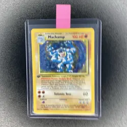 🔥 1st Edition Machamp 8/102 🔥 Original Holo Rare Base Set Pokemon Card 1999 - Image 2