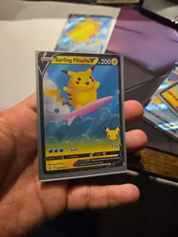 Surfing Pikachu & Flying Pikachu V & Vmax 4 Card Set Pokemon TCG Celebrations NM - Image 4
