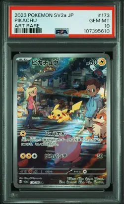 Appraised Product Psa10 Pikachu Ar Sv2A Pokemon Card 151 - Image 1