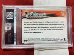 2018 Tops Otani Shohei Ichiro Rookie Card Psa 9 - Image 2