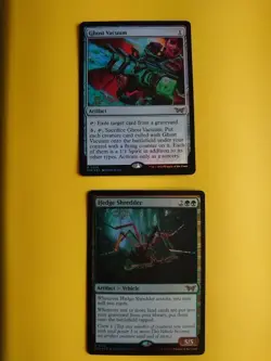 Hedge Shredder & Ghost Vacuum. DSK rare artifacts Magic the Gathering FOIL Card. - Image 1