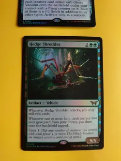 Hedge Shredder & Ghost Vacuum. DSK rare artifacts Magic the Gathering FOIL Card. - Image 2