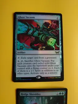 Hedge Shredder & Ghost Vacuum. DSK rare artifacts Magic the Gathering FOIL Card. - Image 3